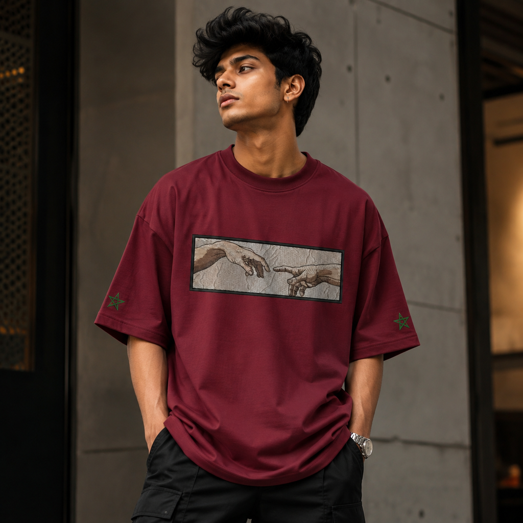Premium Cotton Oversized Drop-Shoulder T-Shirt