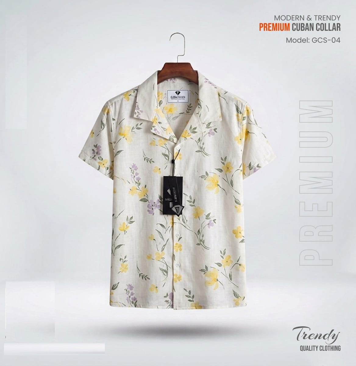 Premium Short Sleeve Cuban Collar Shirt