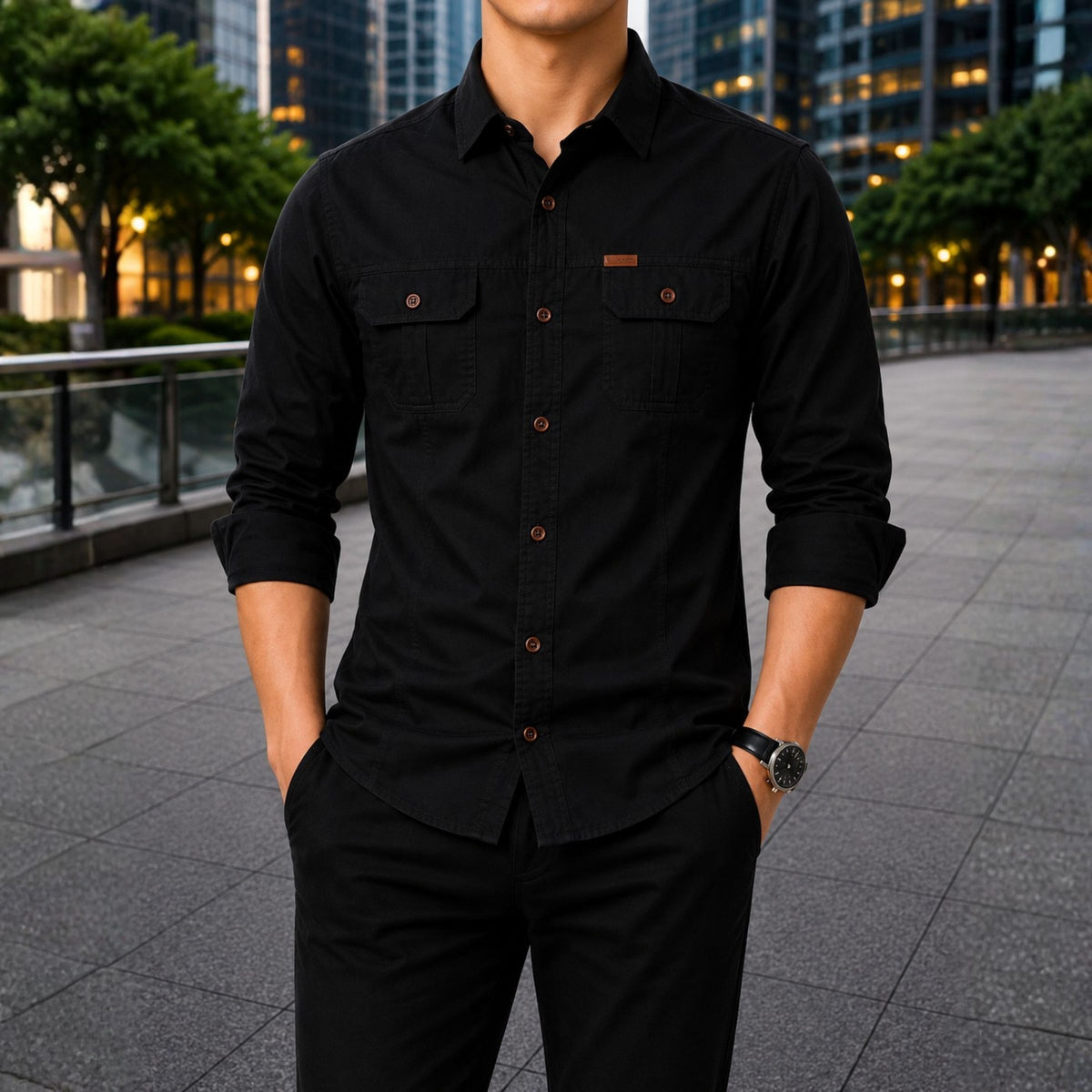 Premium Cotton Full Sleeve Panel Shirt for Men